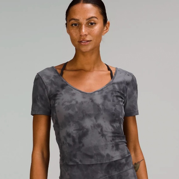 lululemon athletica Tops - NWT Lululemon Align Tee Black and Gray Tie Dye, 8